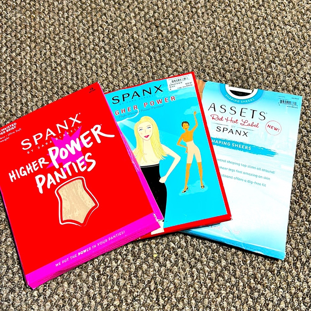 Spanx Bundle - Plus Size - 2 Higher Power Panties/ 1 Assets Shaping Sheer Hose